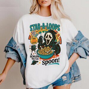Horror Cereal Shirt Funny Halloween Graphic Tee Scary Breakfast T-Shirt